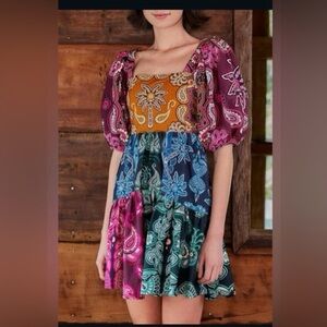 short sleeve blue mini dress AKIRA Alina Pleated Knit Fit And Flare Mini Dress In Blue